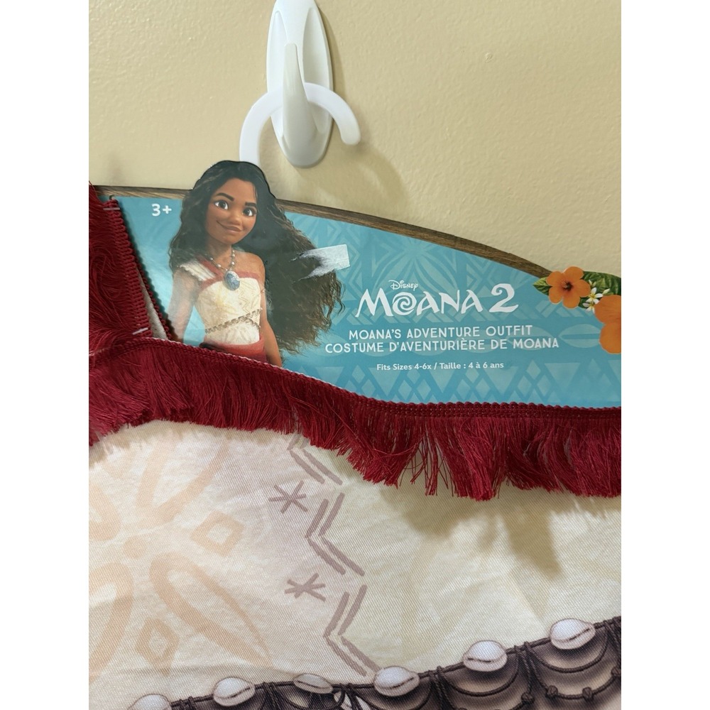 NEW Disney's Moana 2 Moana Adventure Outfit/Costume Fit Sizes 4-6X NWT - Picture 8 of 9